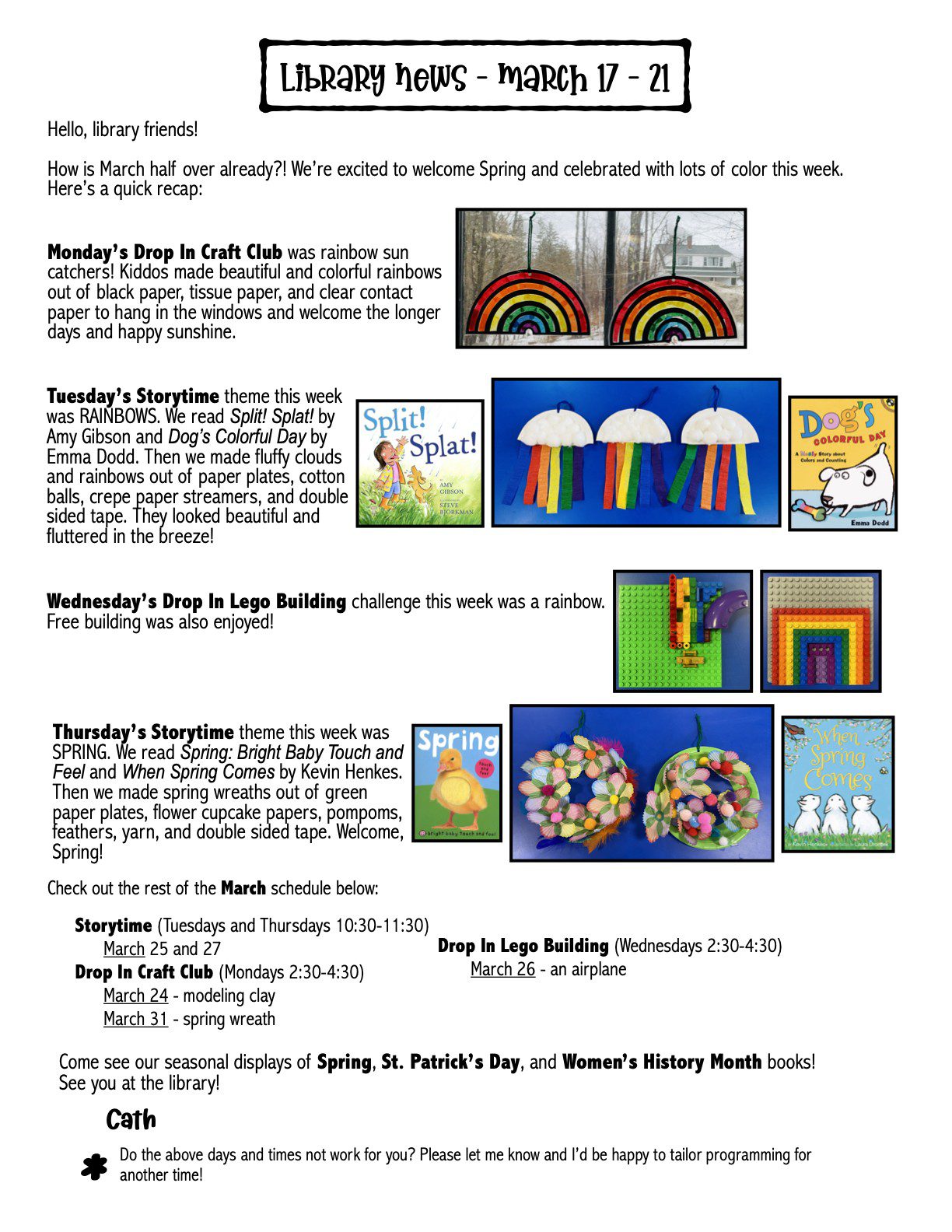 March 17-21 Newsletter